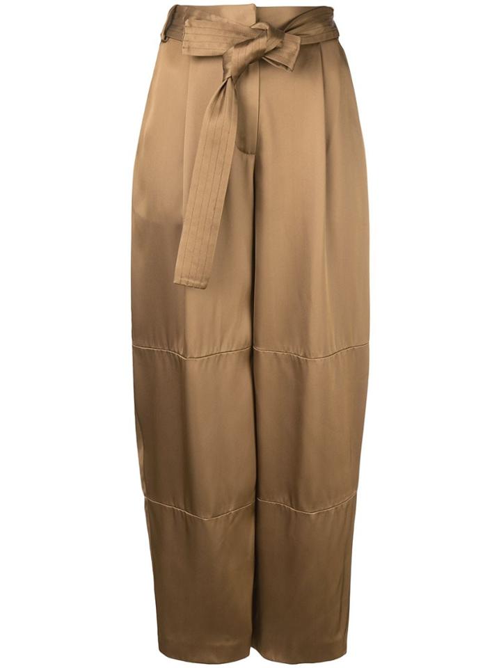 Sally Lapointe Loose-fit Tie-waist Trousers - Brown