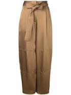 Sally Lapointe Loose-fit Tie-waist Trousers - Brown