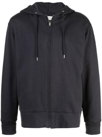 A Plan Application Zipped Hoodie - Blue
