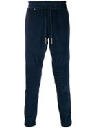 Philipp Plein Ribbed Track Pants - Blue