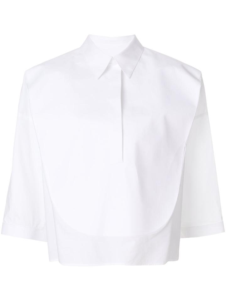 Mm6 Maison Margiela Boxy Structured Shoulder Shirt - White