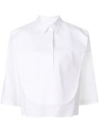 Mm6 Maison Margiela Boxy Structured Shoulder Shirt - White