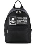 Philipp Plein Skull Logo Backpack - Black