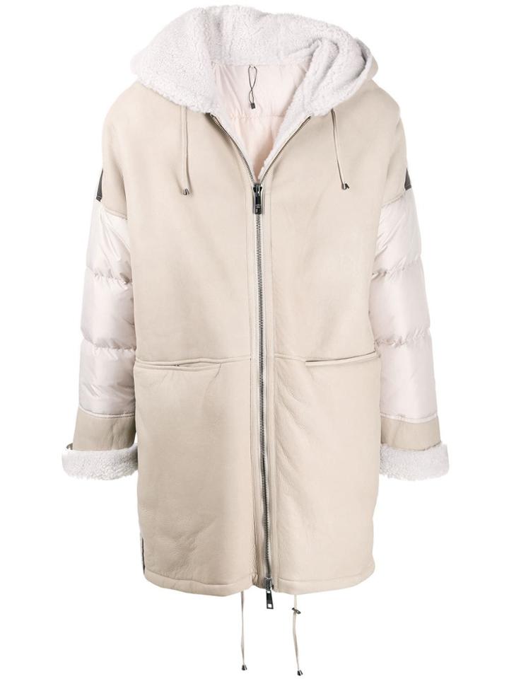 Giorgio Brato Quilted-panelled Coat - Neutrals