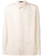 Ziggy Chen - Long Sleeved Shirt - Men - Cotton - 50, Nude/neutrals, Cotton
