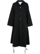 Renli Su Oversized Single-breasted Coat - Black