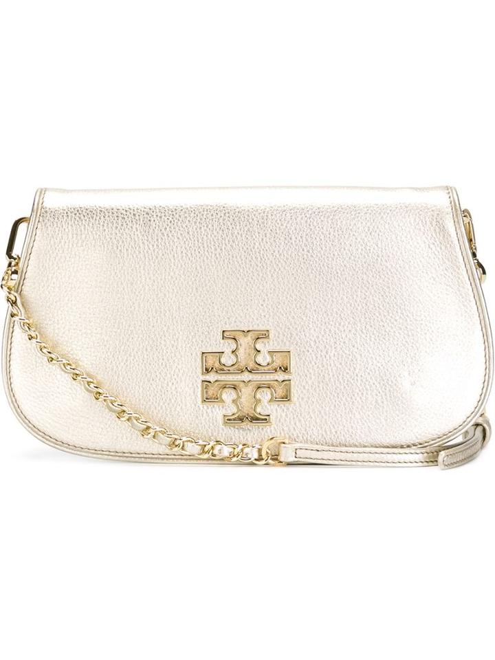 Tory Burch 'britten' Crossbody Bag, Women's, Grey, Leather