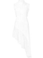 Alexander Mcqueen Asymmetric Floral Lace Dress - White