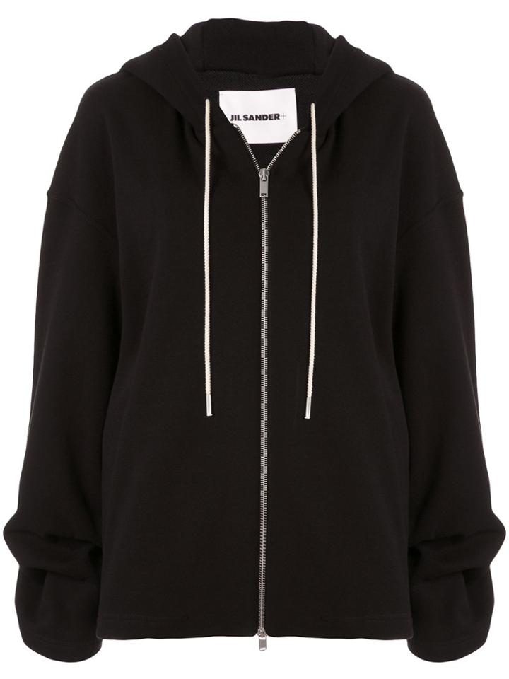 Jil Sander Zipped Hooded Jacket - Black