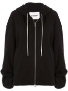 Jil Sander Zipped Hooded Jacket - Black