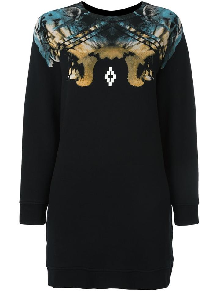 Marcelo Burlon County Of Milan Abstract Print Sweatshirt, Women's, Size: Medium, Black, Cotton