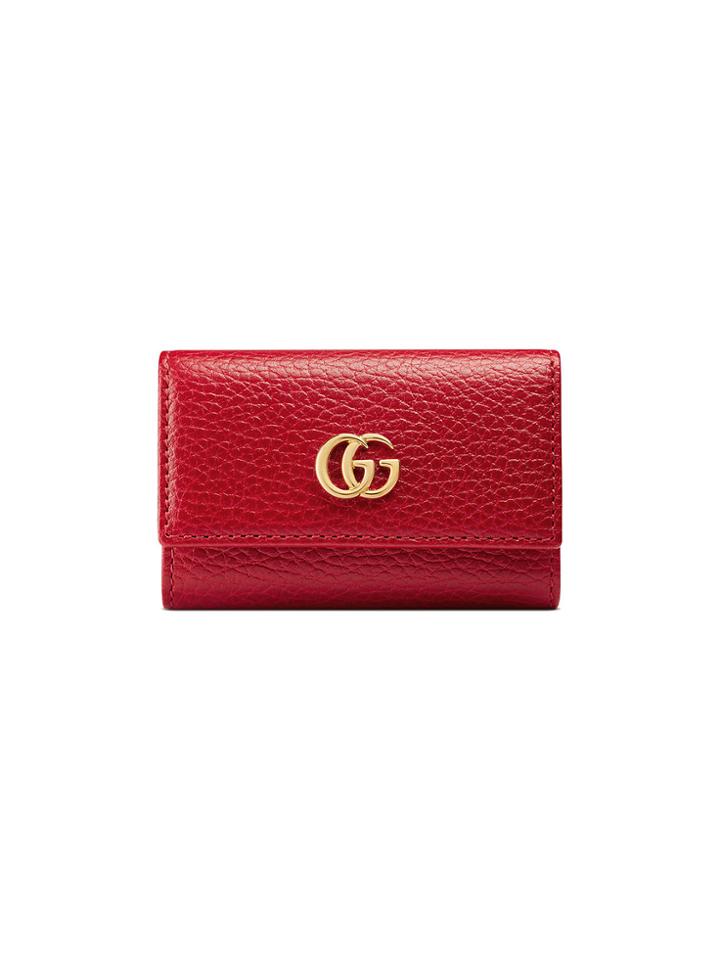 Gucci Gg Marmont Leather Key Case - Red