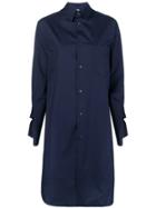 Comme Des Garçons Asymmetric Shirt Dress - Blue