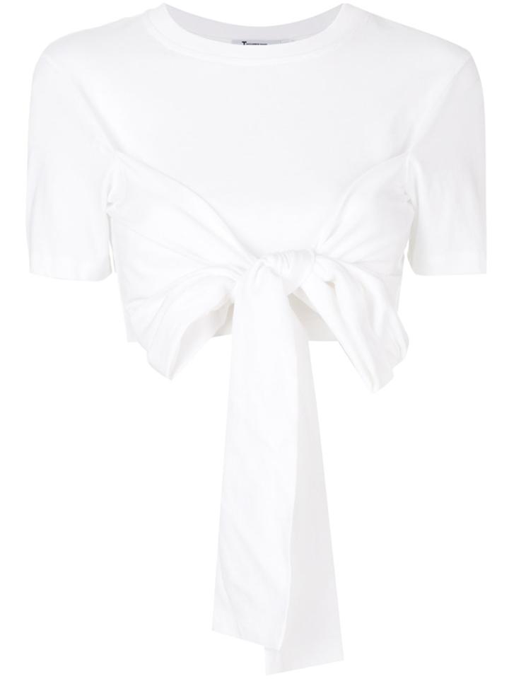 T By Alexander Wang High Twist Cropped T-shirt - White