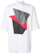 Neil Barrett Printed Shirt, Men's, Size: 38, White, Cotton