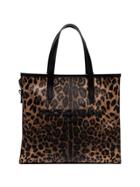 Dolce & Gabbana Leopard Print Tote Bag - Black