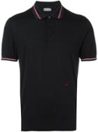Dior Homme Striped Collar Polo Shirt, Men's, Size: Small, Black, Polyester/virgin Wool