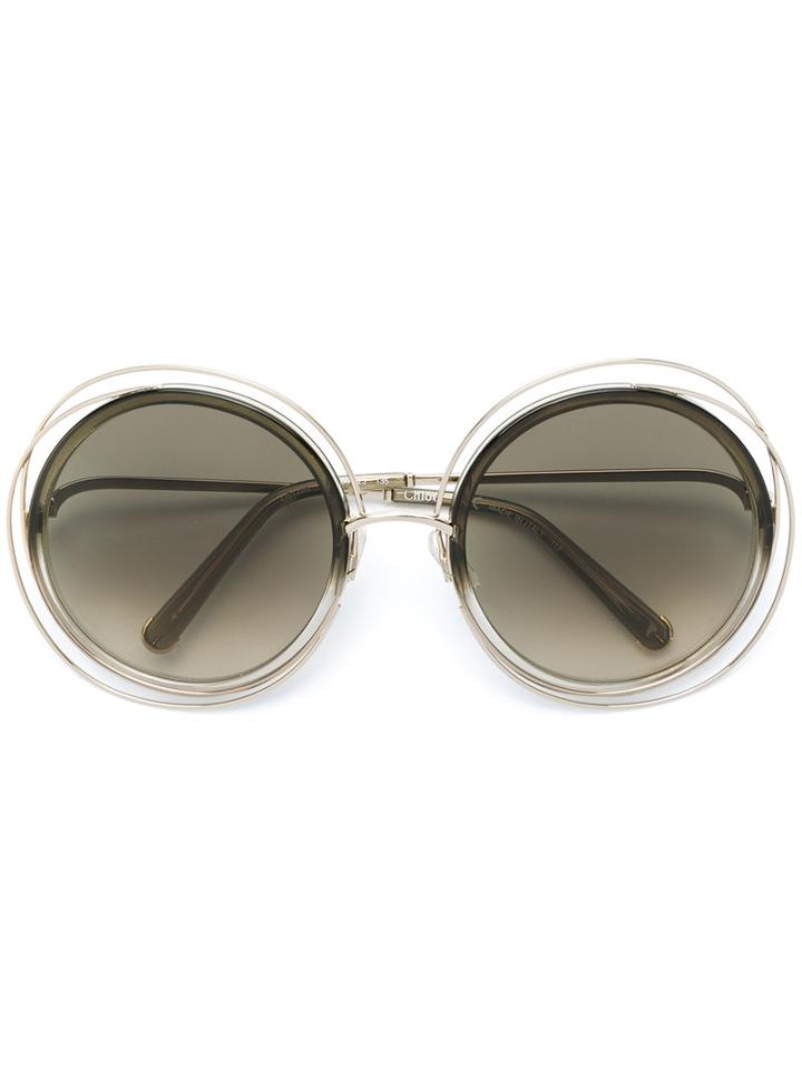 Chloé - Carlina Sunglasses - Women - Acetate/metal - 58, Grey, Acetate/metal