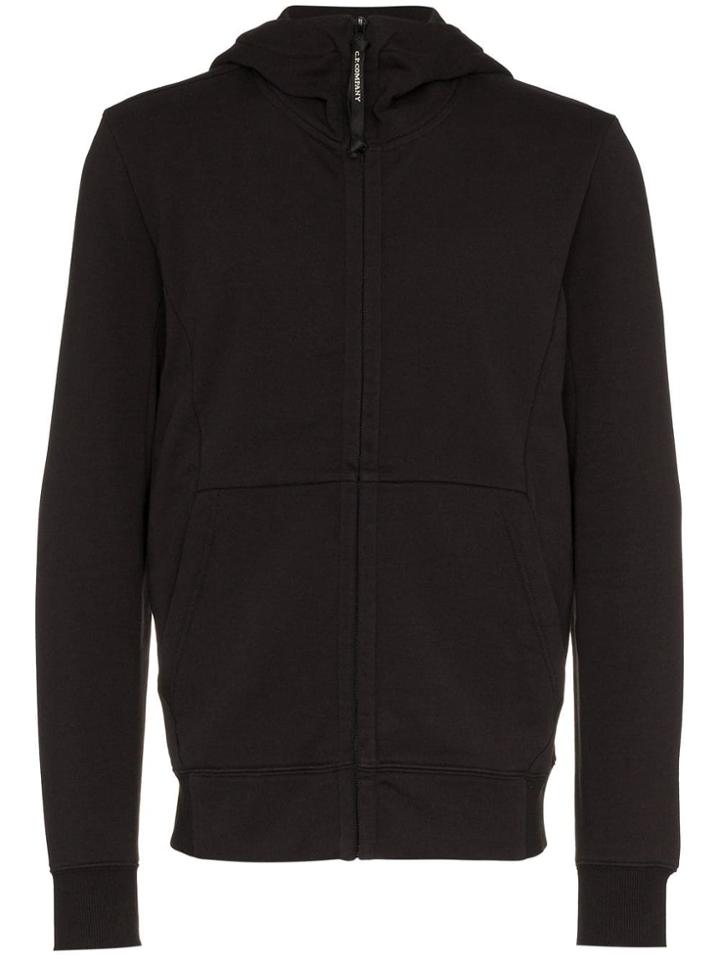 Cp Company Black Long Sleeve Zip Hoodie