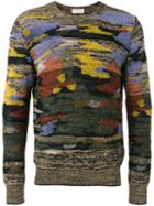 Dries Van Noten Patchy Intarsia Jumper, Men's, Size: Small, Black, Silk/linen/flax/polyamide/alpaca