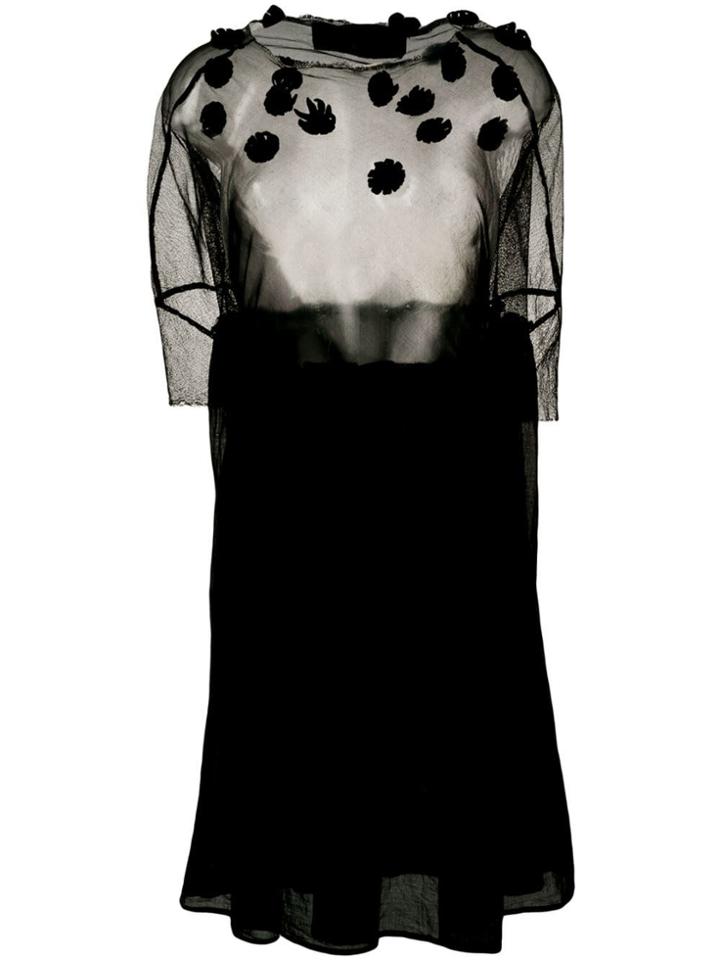 Rundholz Mesh Detail Dress - Black