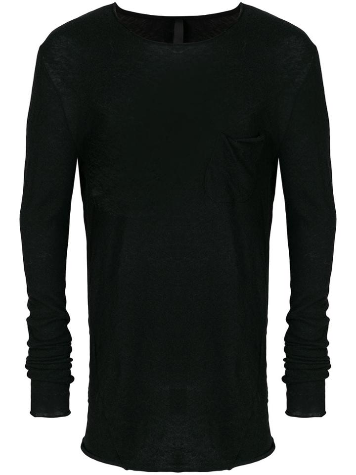 Poème Bohémien Chest Pocket Knitted T-shirt - Black
