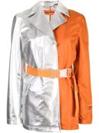 Heron Preston Two-tone Coat - Orange