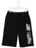 John Galliano Kids Teen Logo Print Shorts - Black