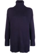 Joseph Knitted Turtleneck Sweater - Blue