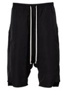 Rick Owens Drop Crotch Shorts, Men's, Size: 50, Black, Silk/cotton/polyester