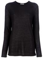 T By Alexander Wang Long Sleeved T-shirt, Women's, Size: Medium, Black, Silk/rayon
