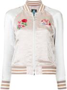 Guild Prime Embroidered Bomber Jacket - Pink & Purple