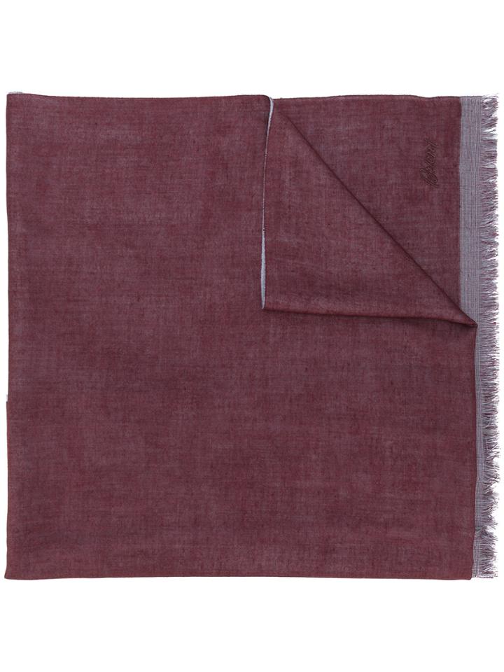 Brioni Bicolour Scarf - Brown