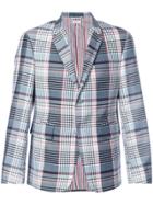 Thom Browne Classic Single Breasted Sport Coat In Large Madras Check