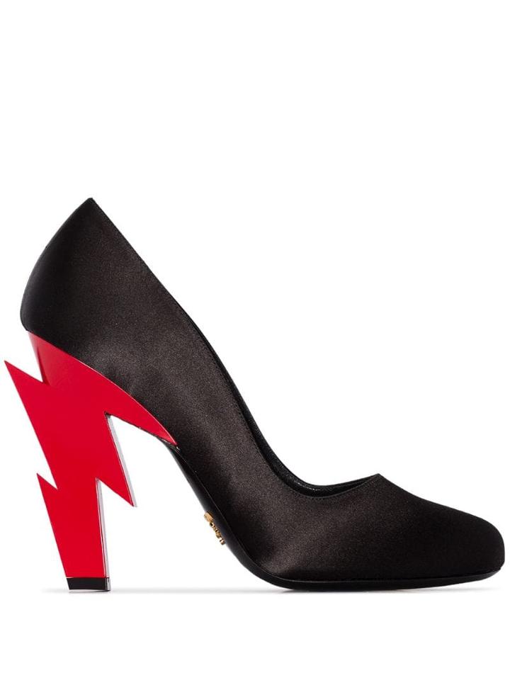 Prada Bolt Heel 105mm Pumps - Black