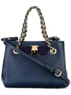 Salvatore Ferragamo Melike Crossbody Bag, Women's, Blue, Leather