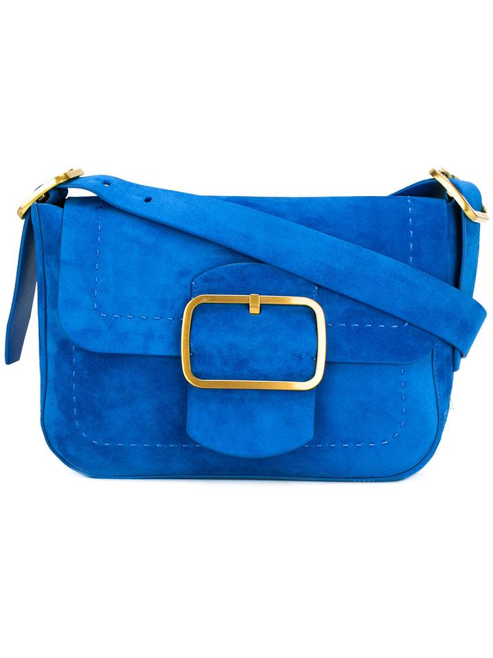Tory Burch Sawyer Shoulder Bag, Women's, Blue, Suede