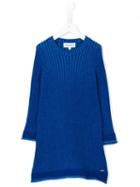 Simonetta Ribbed Knit Dress, Girl's, Size: 10 Yrs, Blue