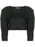 Thierry Mugler Pre-owned 1980's Cropped Blouse - Black