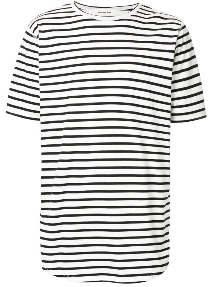 Monkey Time Striped T-shirt - Black