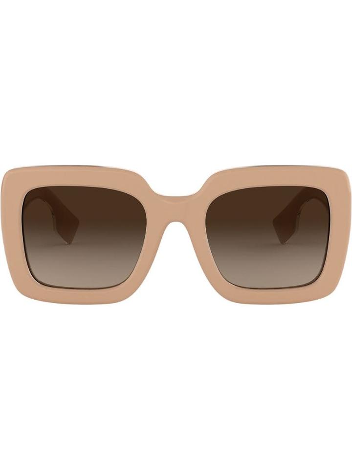 Burberry Eyewear Square Oversized Sunglasses - Brown