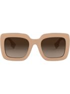 Burberry Eyewear Square Oversized Sunglasses - Brown