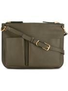 Marni Pocket Bandoleer Shoulder Bag, Women's, Green, Calf Leather