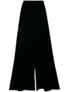 Peter Pilotto Flared Velvet Trousers - Black