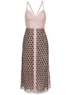 Cruise Leather Midi Geo Dress - Pink