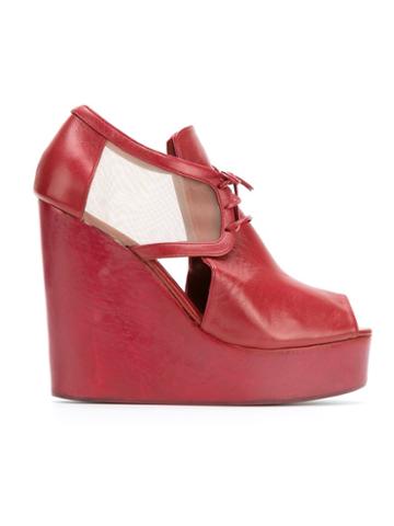 Isabela Capeto Leather Wedge Sandals