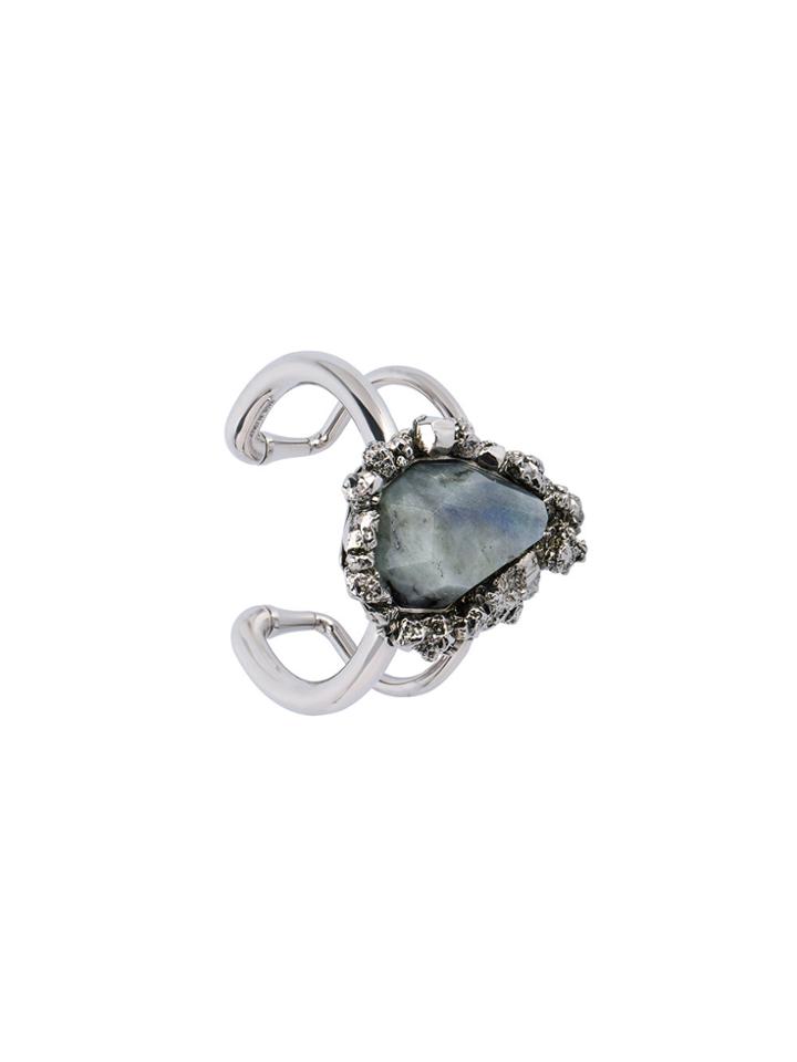 Alexander Mcqueen Stone Cuff - Metallic