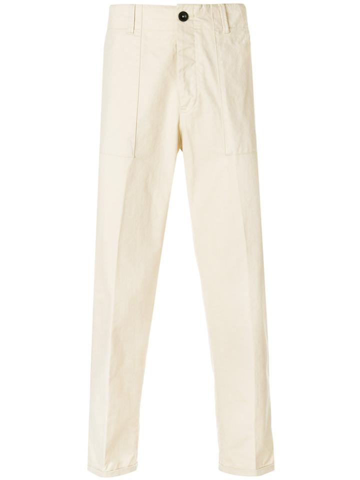 Pt01 Straight-leg Cropped Chinos - Nude & Neutrals