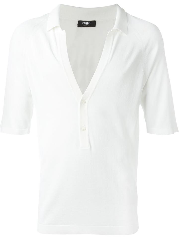 Ports 1961 Deep V Neck Polo Shirt