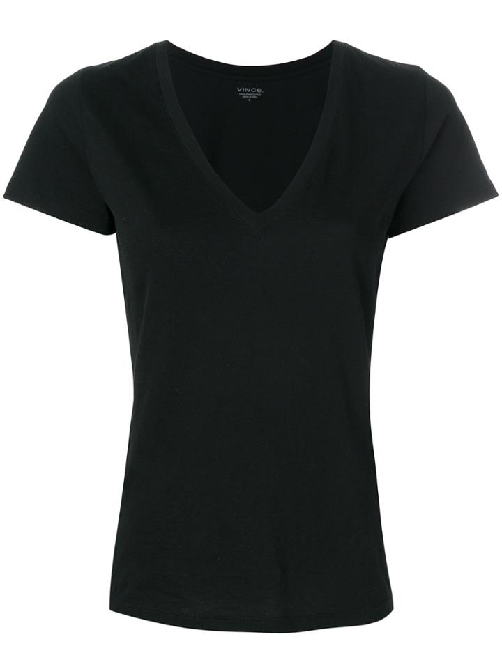 Vince V-neck Top - Black